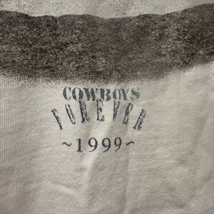 VINTAGE 1999 Port and Company Cream Cowboys Forever Graphic Tee